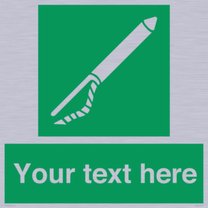 Custom sign safe condition Line throwing appliance